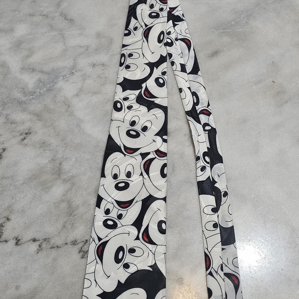 Hot Cakes Black and White Cartoon Character Tie